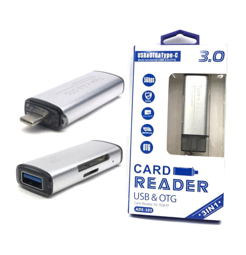 Type C 3-in-1 OTG Card Reader (1xUSB 3.0 + SD + Micro SD)